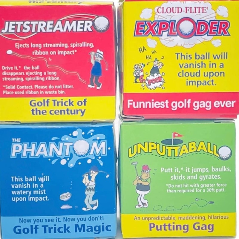 Exploding Golf Balls (4 Pack) – 1 burst into a