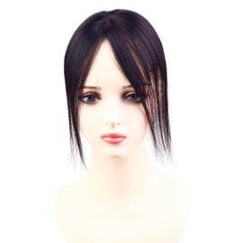 YOYO Partial Wig, Human Hair, Women's, Fully Hand Planted, Real Artificial Scalp, Hairpiece, Medical Use, Partial Wig, Women's, Natural, Hair Loss, Breathable, Short, Natural, Center Dividing, Net