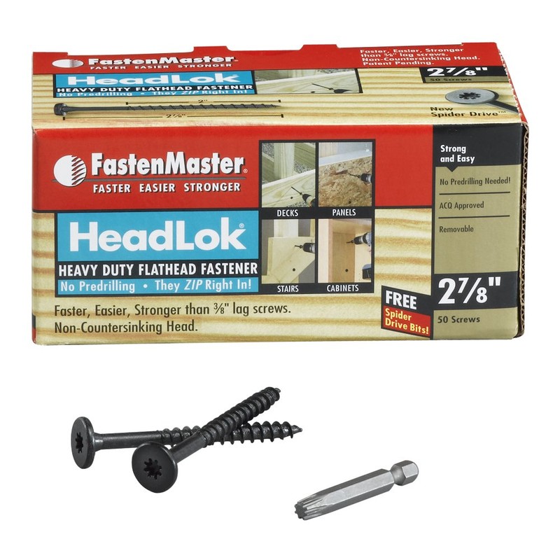 FastenMaster FMHLGM278-50 HeadLOK Heavy-Duty Flathead Fastener, 2-7/8 Inches, 50-Count, 2-7/8",