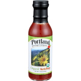 Portland Organic Ketchup by Portlandia Foods - 14 oz Glass Bottle - Naturally Gluten-free, Vegan, Non-GMO, Made in Oregon USA