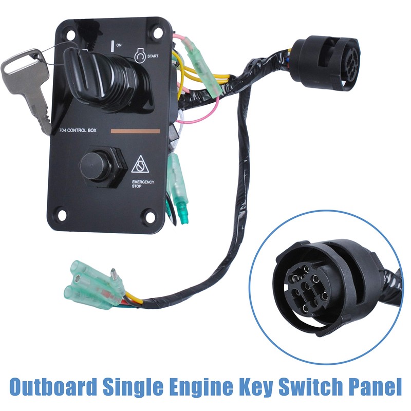 704-82570-08-00 Single Engine Key Switch Panel by Wadoy Compatible with