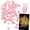 Healeved 2pcs Nail Resin Gems Fluorescent Flat Bottom Manicure Decorations