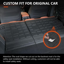 powoq Backrest Mat Compatible with 2020-2024 Subaru Outback Rear Seat Protector TPE All Season Protection Cargo Liner Replacement for 2020 2021 2022 2023 2024 Subaru Outback Accessories (Backrest Mat)