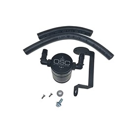 J&L Oil Separator Co. 3.0 Oil Catch Can 3061P Compatible with 2005-2023 Charger; Challenger 5.7 Hemi (Black)