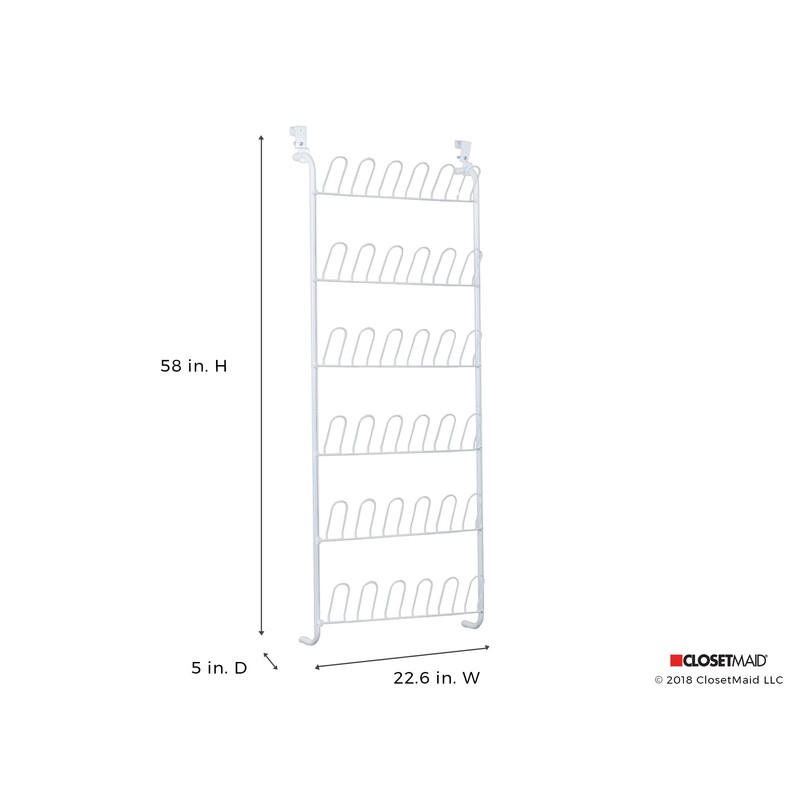 ClosetMaid 8040 18-Pair Over-the-Door Shoe Rack