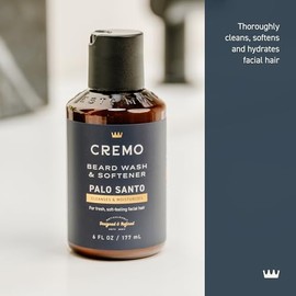 Cremo Palo Santo (Reserve Collection) Beard Wash  Softener, Moisturizes, Styles and Reduces Beard Itch for All Lengths of Facial Hair, 6 Fluid Oz     