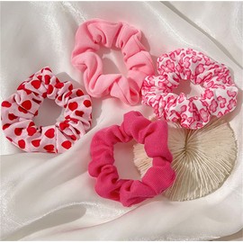 Large Satin Scrunchies Oversized Scrunchie 3.9 Inches Jumbo Scrunchies Giant Scrunchie Big Silk Scrunchies for Women Girls (Pink)