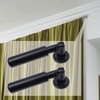 Nicerity Black Wall Mount Curtain Wire Rod Set