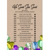 Inkdotpot Rustic Kraft Floral Theme Bridal Shower Games Set Of