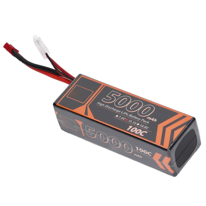 11.1V 5000mAh 100C 3S LiPo Battery with T Shaped Red