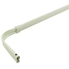 Graber Lock Seam Curtain Rod, 84 to 120-Inch Adjustable Width, 3 1/2-Inch Projection, White