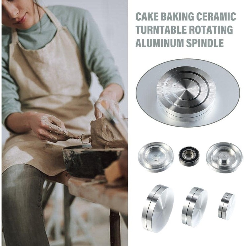 30mm Silver Metal Ceramic Clay Pottery Wheel Throwing Trimming Spinner