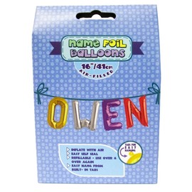 Name Foil Balloons 16"/41cm Air Filled 'Jack'