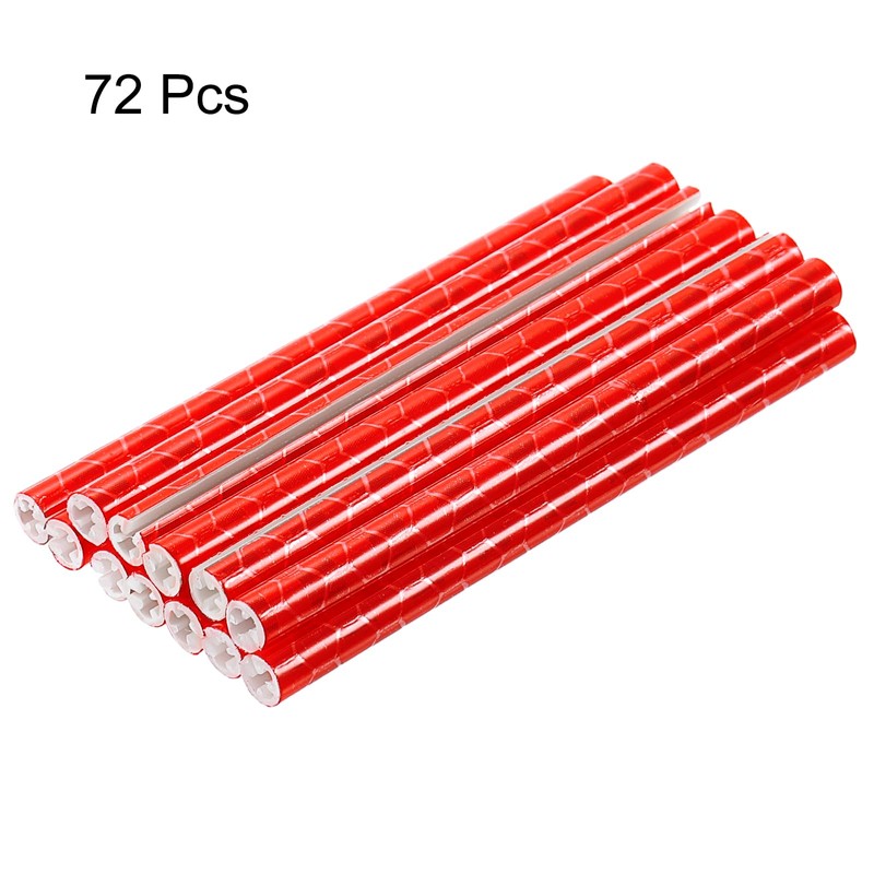 HARFINGTON 72pcs Bike Reflective Spoke Skins 0.2" Plastic Bicycle Spoke