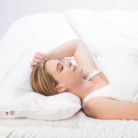 Core Products Cervitrac Cervical Pillow, Multi-Channel Recessed Center, Fiber Filled, Standard Firm Support, White