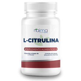 NAIMA L-Citrulina  100 Cpsulas de 500mg  1000 mg por porcion  Apoya el Rendimiento Deportivo y la Circulacin  Aminocido Natural  Suplemento...        