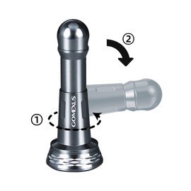 Gomexus R6 Reel Stand, 1.7 inches (42 mm), Spinning Reel, Protection, Shimano Stella Reel Stand, Sleepers Hanging, Weighted, Balancer, 0.2 oz (7 g), Ultra Lightweight, Foldable, Hook Hook, Storage Fishing Tools, Easy Installation, Langan Light Game, Lure Fishing