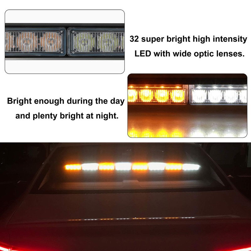 ASPL 36" 32LED Traffic Advisor Light Bar Warning Emergency Strobe