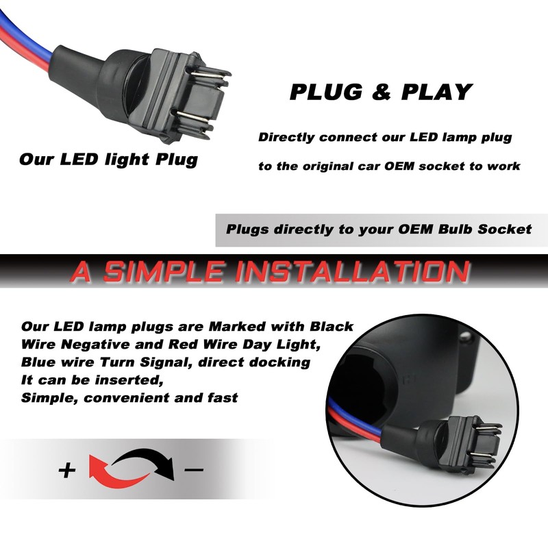 KEEGTBOX Smoked Lens Switchback White DRL Amber Sequential Flash Turn