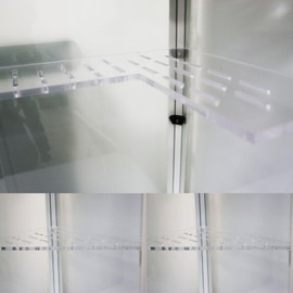 PIAOLGYI Replacement Shelf Set for IKEA Milsbo Glass-Door Cabinet, Horseshoe Shelf and Triangular Acrylic Corner Shelves Extra Shelves Accessories Compatible with Tall IKEA Milsbo Glass Cabinet(8mm)