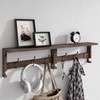 VERTORGAN Coat Hooks, Wood Rack Wall-Mounted, 31.5 Inch Entryway Shelf