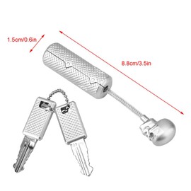 Fayelume Skull Luggage, 3.5 * 0.6 * 0.6in Zipper Lock, Bag Lock Suitable for Wallets, Suitcases, Backpacks, Computer Cases, Etc