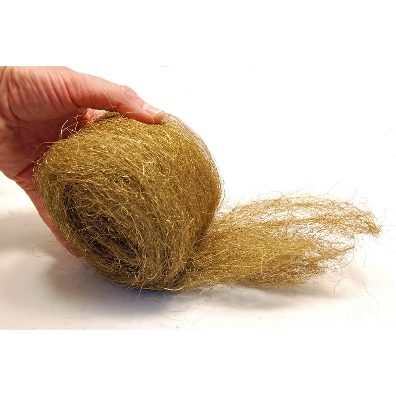 Brass Wool 3.5 Oz Skein/Pad/WAD -by Rogue River Tools. (COARSE