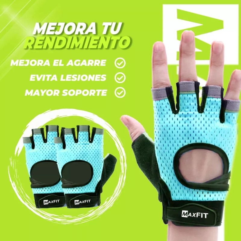 Maxfit Guantes Dryfit, Gym Pesas Crossfit Gimnasio Maxfit St003
