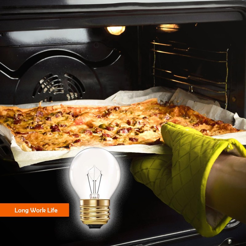 Visther 40W G45 Oven Light Bulbs, 300°C High Temp, for