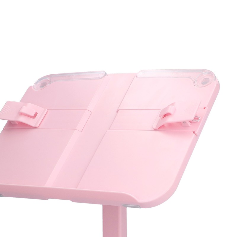 Lifting Reading Rack Adjustable Height Lightweight Portable Plastic Pink Book