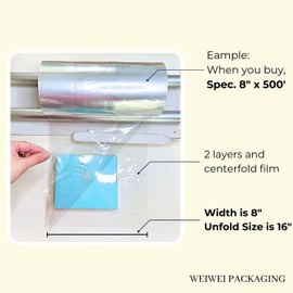 Weiwei - 14" X 500' PVC Heat Shrink Wrap Film 75 Gauge Centerfold