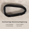 Pack of 12 Carabiner Hooks, Small, Iron Small Carabiner, Aluminium