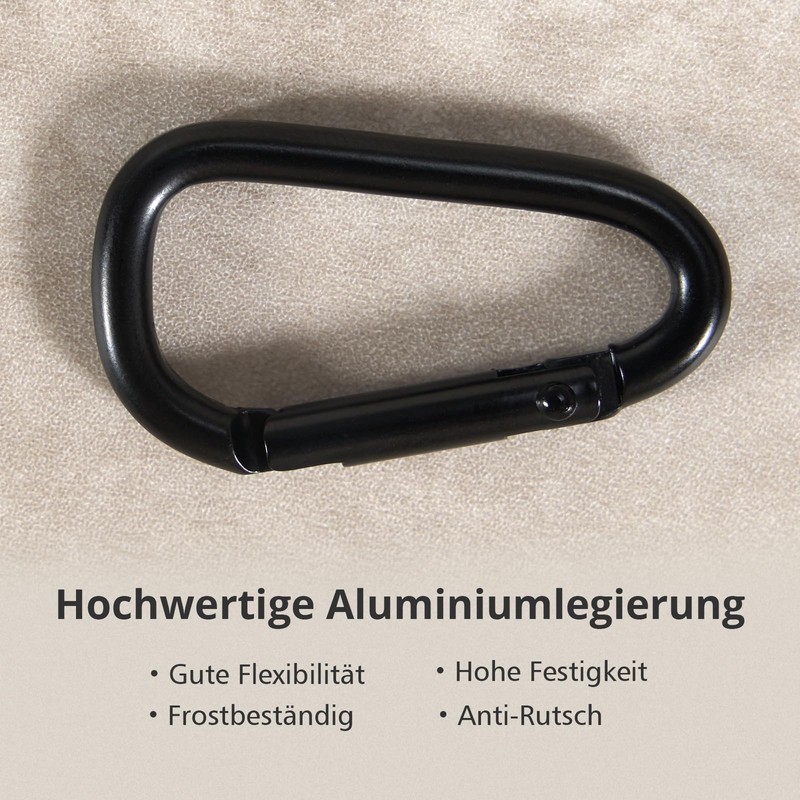 Pack of 12 Carabiner Hooks, Small, Iron Small Carabiner, Aluminium