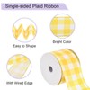 sourcing map Bright Yellow Checkered Ribbon,2.5 Inch x 10 Yards