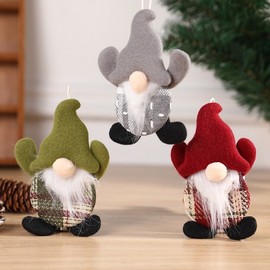 New Arrival Mini Faceless Doll Christmas Tree Ornament (LF1367) Free Size / Option NO.1 10ea