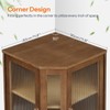 Bread Box, Bamboo Bread Box for Kitchen Countertop, 2-Tier Corner