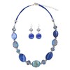 Rosslyons Multi Color Beaded Statement Necklace and Earrings for women