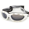 Jettribe Classic White Floating Frame Goggles | Smoke Tint Vented
