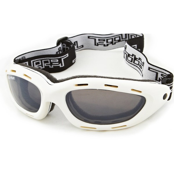 Jettribe Classic White Floating Frame Goggles | Smoke Tint Vented