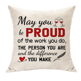Thank You Decoration Cushion Cover Christmas Appreciation Gifts May You Be Proud of The Work You Do Gifts for Retirement Farewell Gift Colleague Decor for Employee Coworker Nurses Teacher (May you)