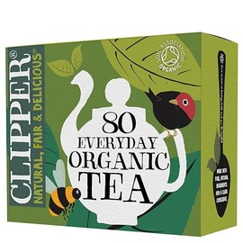 Clipper Tea Organic Fairtrade Everyday - USDA Organic, Non-GMO, Fair Trade, Sustainable Caffeinated British Tea, 4 Pack, 320 Unbleached Tea Bags - New Foil Free 100% recyclable packaging