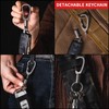 FEGVE Titanium Quick Release Keychain Clip and 28mm Key Ring,