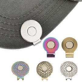 Hat Clips 6 Pcs  Mark 25mm / 20mm Round Coin Silver Markers Golf Marker Pens for Various Patterns Men s Outdoor Hat Clips Multiple Colors