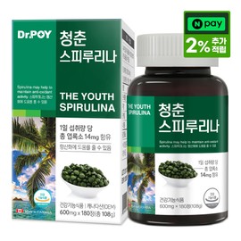 Dr. Poi Youth Spirulina Antioxidant Skin Super Food Nutrient 180 tablets, 1 pack / 닥터포이 청춘 스피루리나 항산화 피부 슈퍼 푸드 영양제 180정, 1개