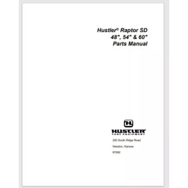 Hustler Raptor SD 932541 48" , 932558 54" , 932566 60" Parts Manual 2013 78 page