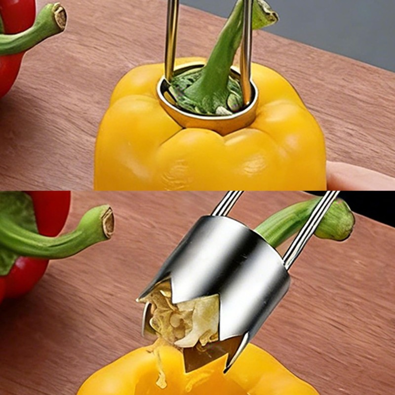 3PCS 2-in-1 core remover, apple core remover, vegetable core remover,