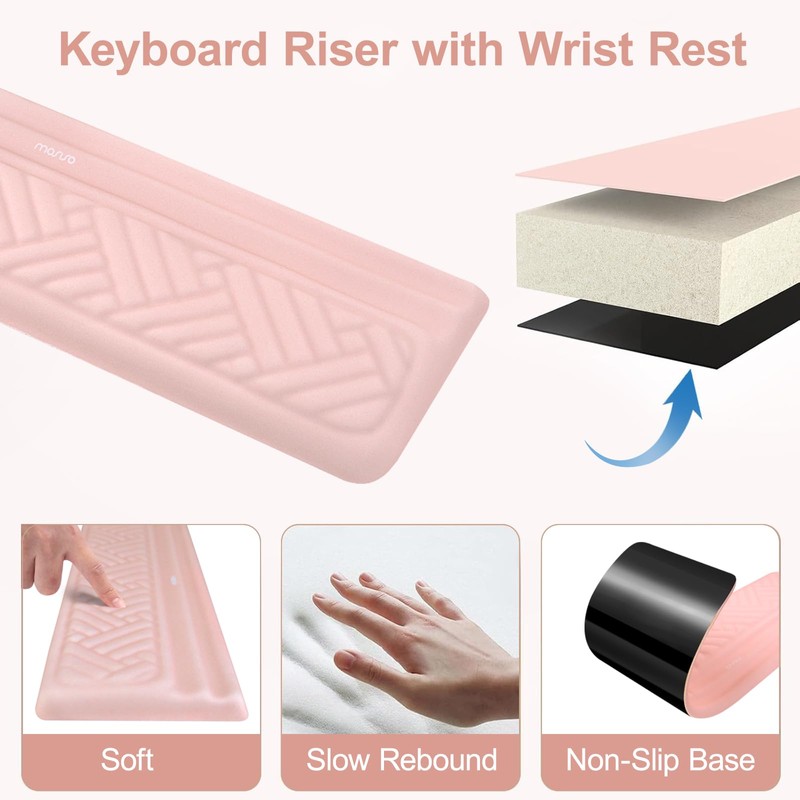MOSISO Wrist Rest for Keyboard and Computer Keyboard Stand Set,