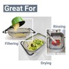 Makerstep Over the Sink Colander Strainer Basket Stainless Steel, For