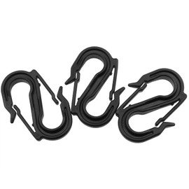 FINBe Double-Ended S-Shaped Plastic Hook Plastic Hanging Hooks Outdoor Tent S-Type Plastic Hook for Waterproof Cloth Awning Net Goods Net Awning Fixed 12PCS