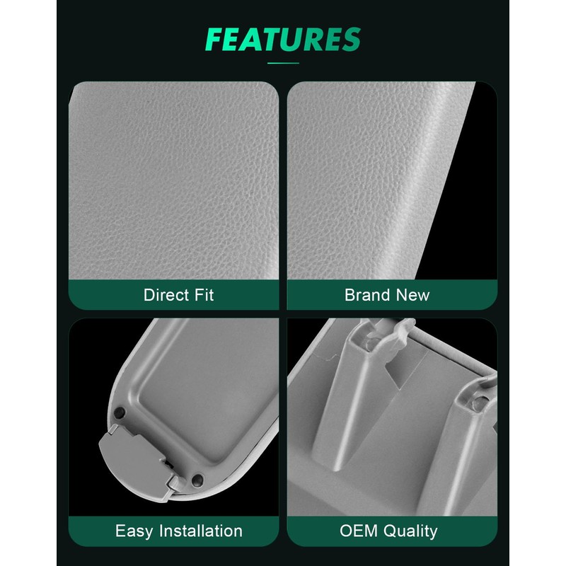 SCITOO Auto Center Console Lid Kit Center Console Cover Replacement